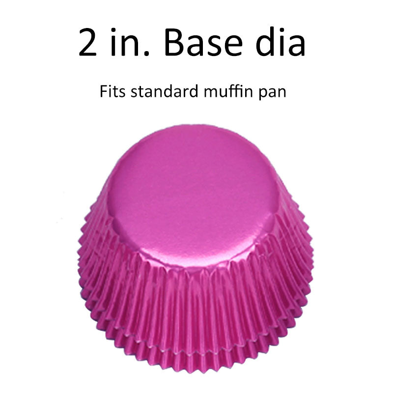 Pink foil cupcake liners online
