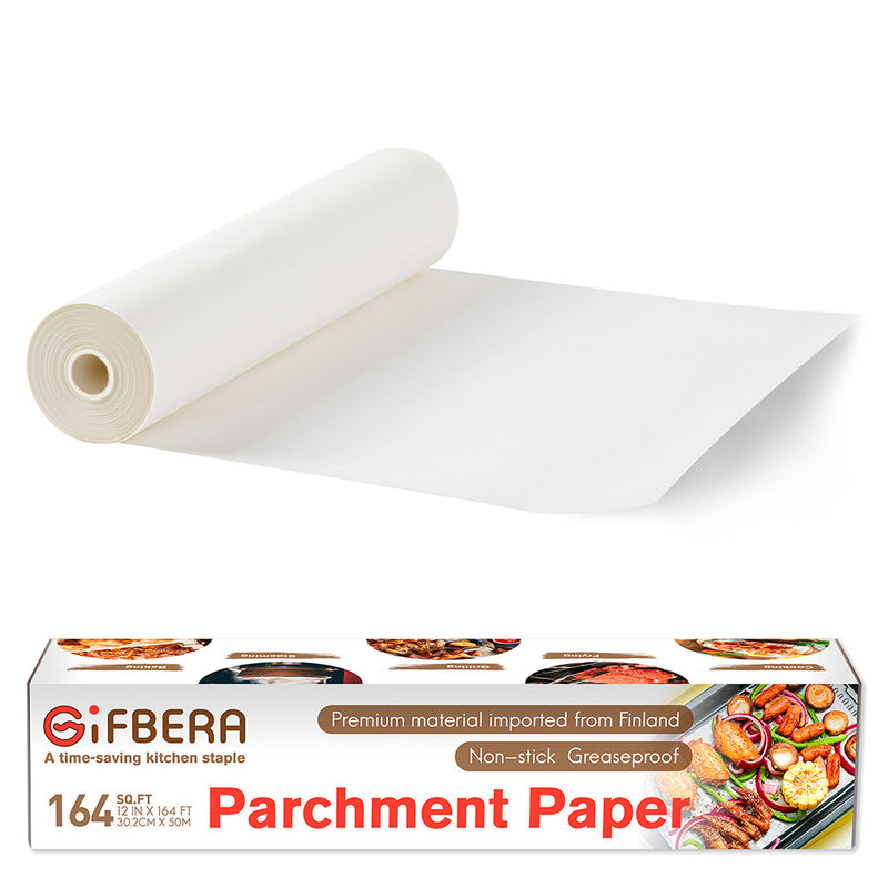Unbleached Parchment Paper Roll for Baking 12in x 262ft, 260 Sq.Ft