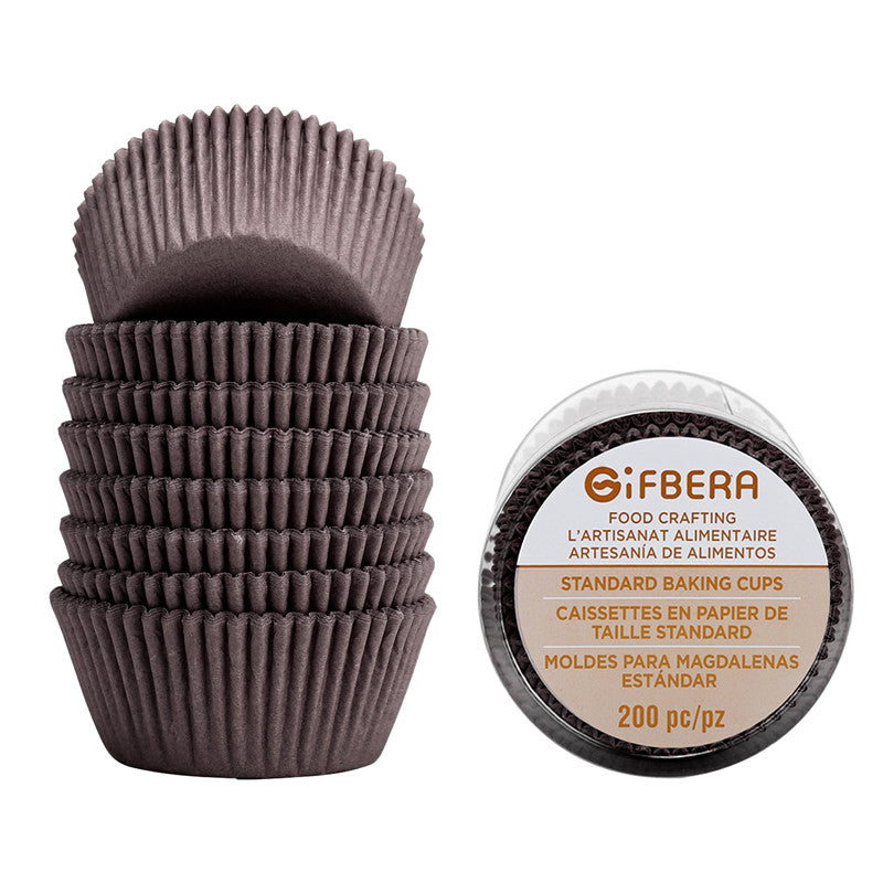 Standard Baking Cups / Coffee Brown Cupcake Liners, 200-Count
