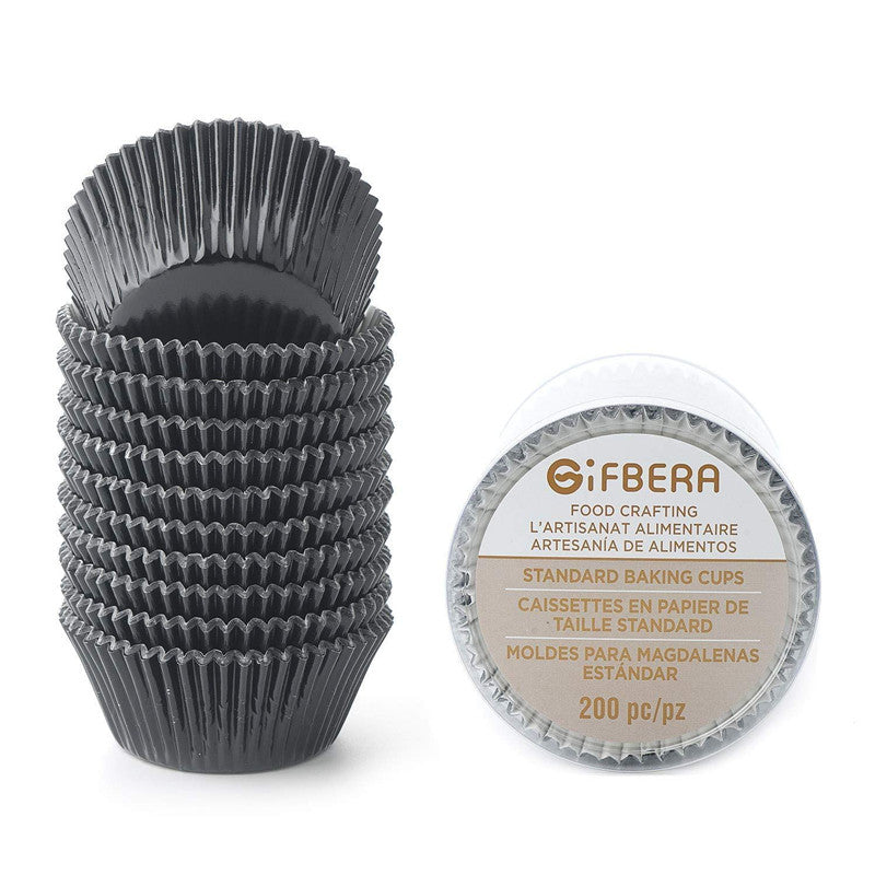 Standard Black Foil Cupcake Liners 200-Count