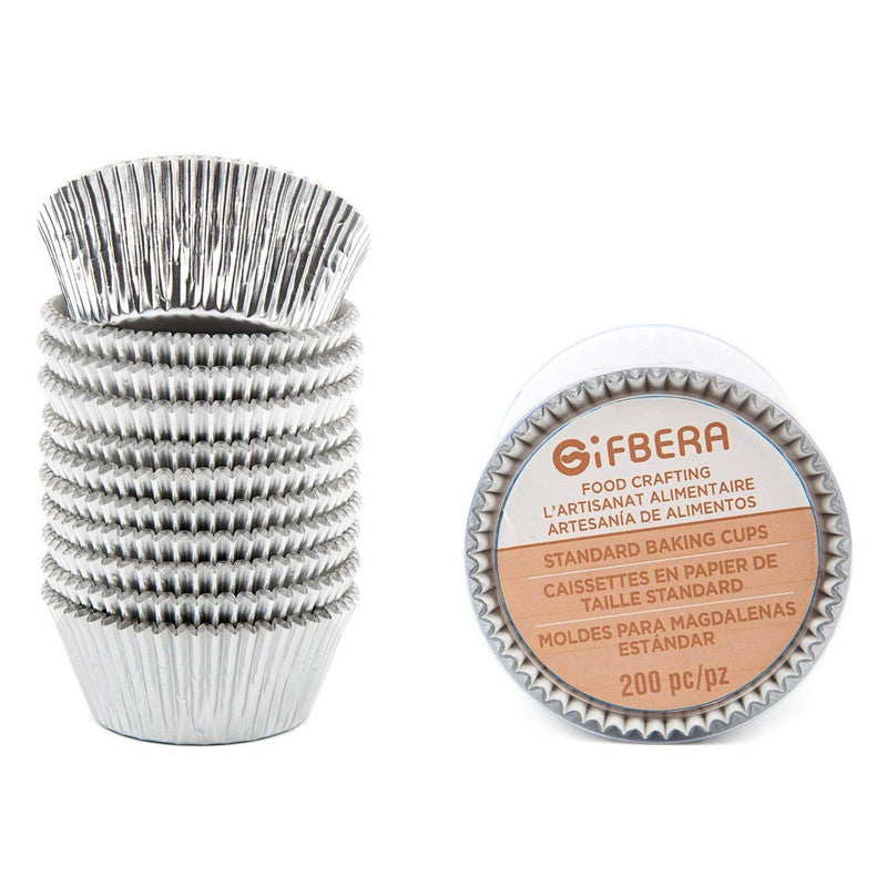 Standard Silver Foil Cupcake Liners 200-Count