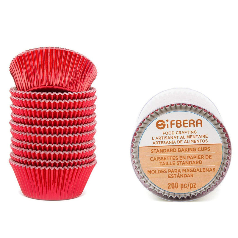 Standard Red Foil Cupcake Liners 200-Count