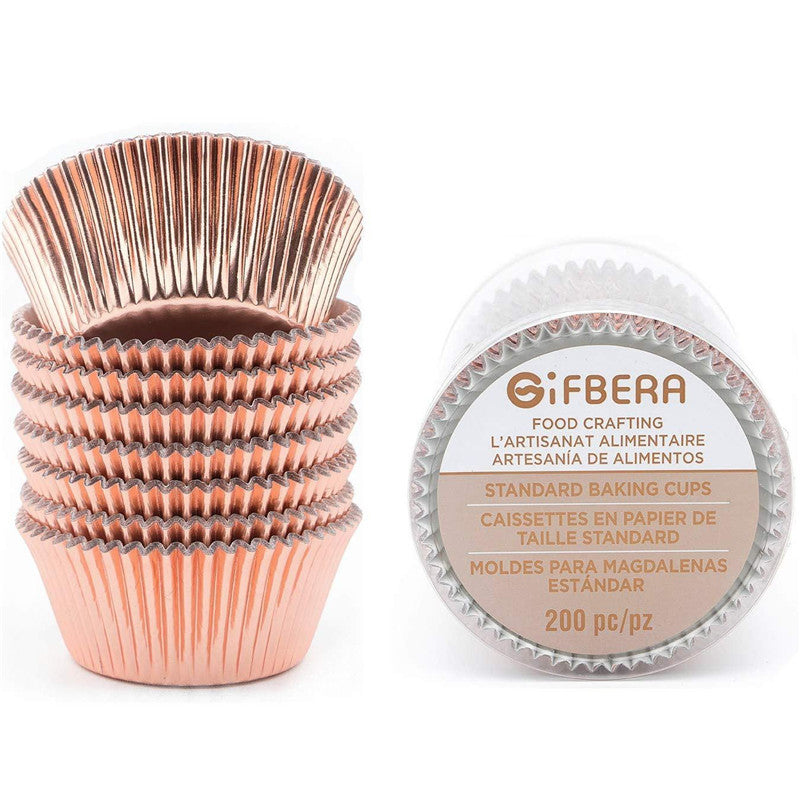 Standard Rose Gold Foil Cupcake Liners 200-Count