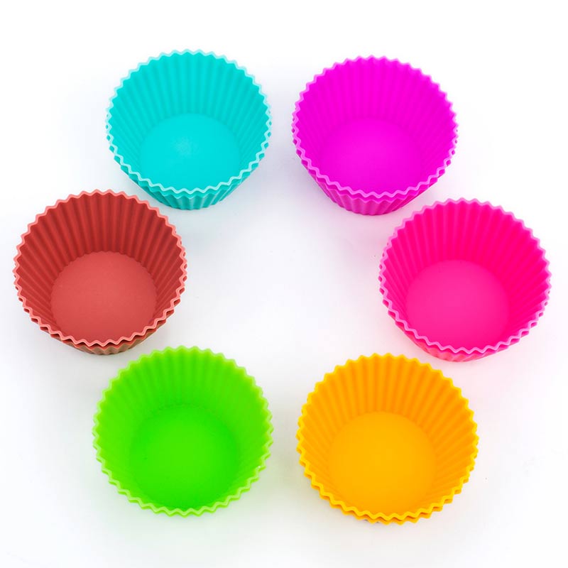Jumbo Reusable Silicone Cupcake Baking Cups Muffin Molds Pack