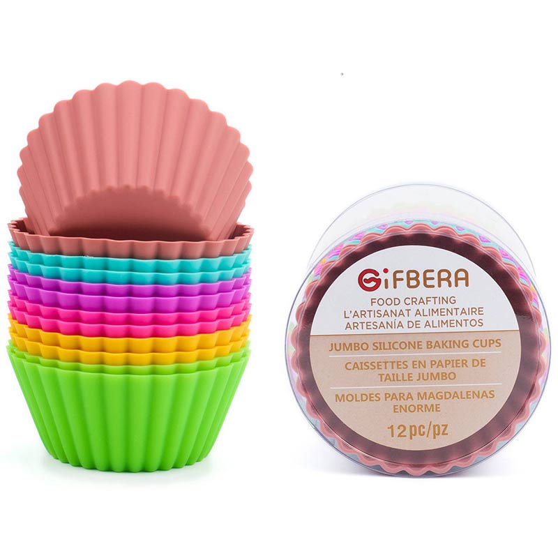  Gifbera Bright Rainbow Jumbo Cupcake Liners 400-Count