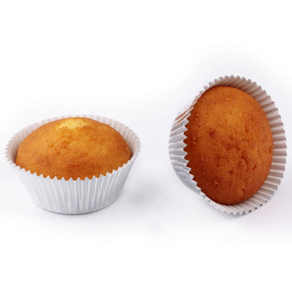 Gifbera Standard Silver Foil Cupcake Liners 200 Count for Baking